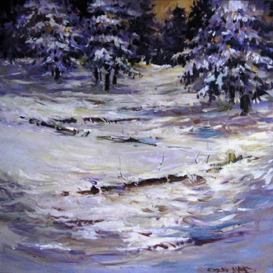 Winter Peace  30" x 30"  (Sold)